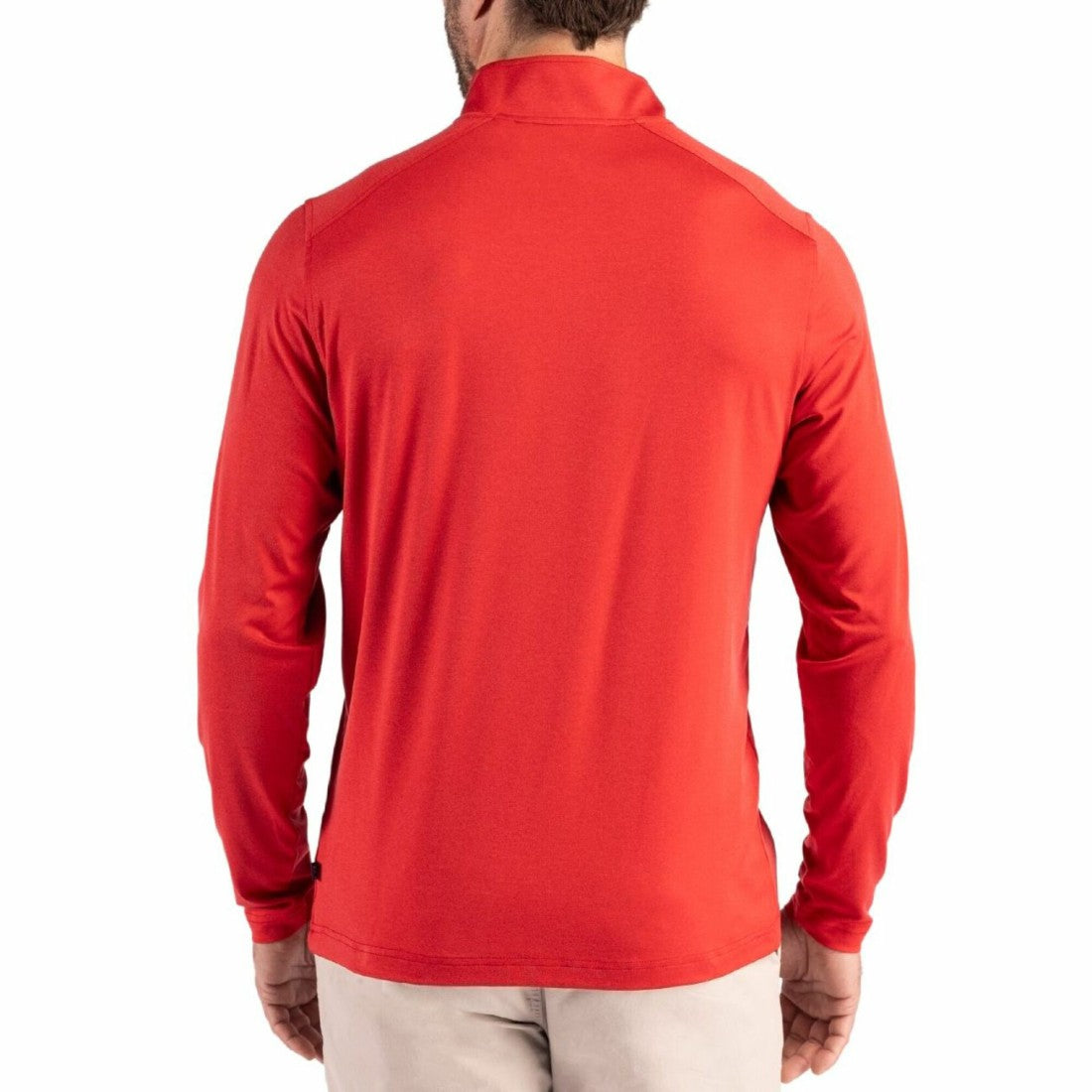 Tampa Bay Buccaneers Cutter & Buck Coastline Epic Comfort Recycled Quarter-Zip Pullover Red