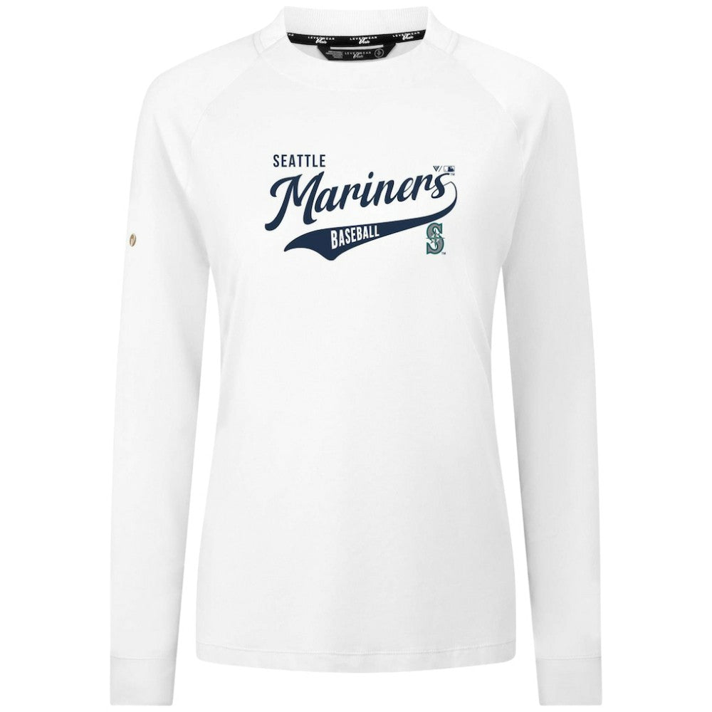Seattle Mariners Levelwear Women's Slender Glide T-Shirt - White T-shirts