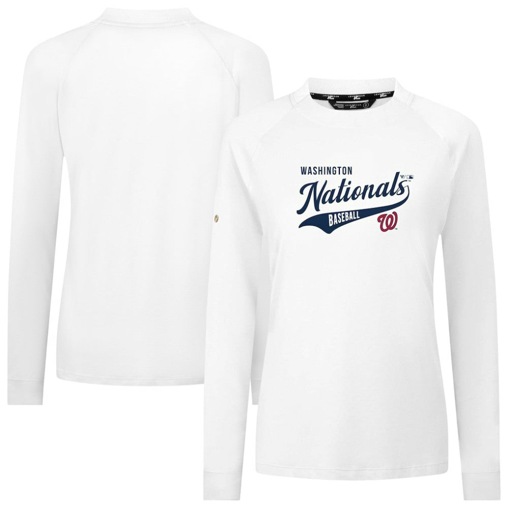 Washington Nationals Levelwear Women's Slender Glide T-Shirt - White T-shirts