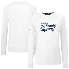 Washington Nationals Levelwear Women's Slender Glide T-Shirt - White T-shirts