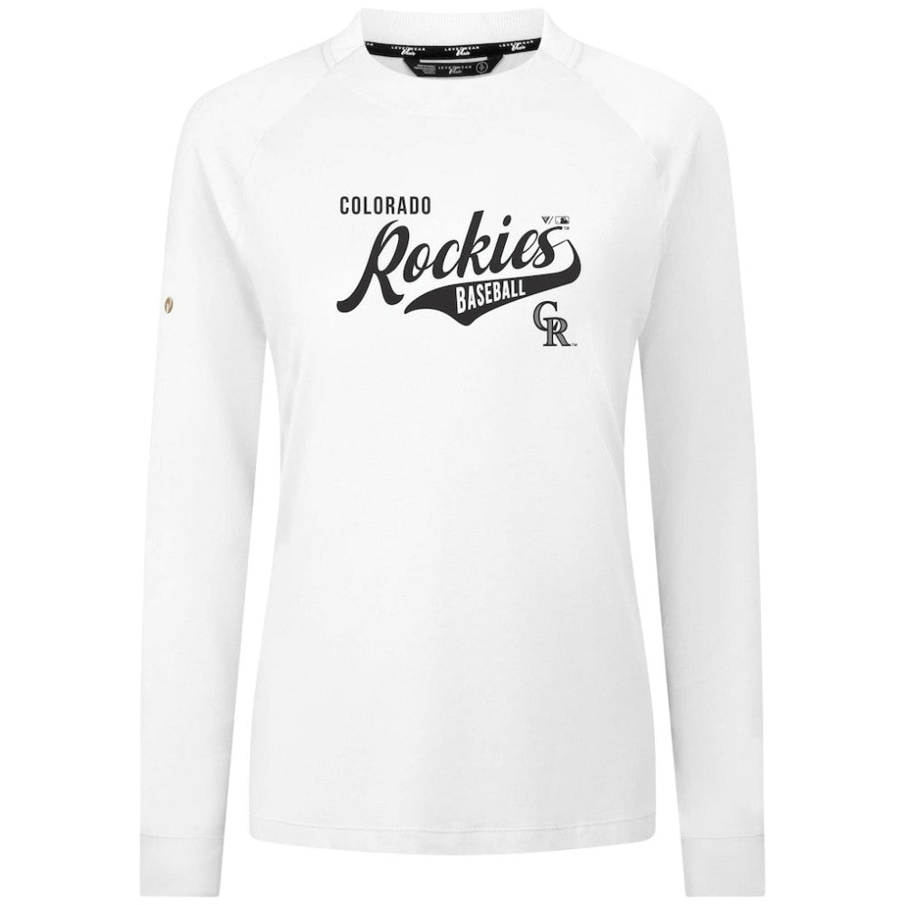 Colorado Rockies Levelwear Women's Slender Glide T-Shirt - White T-shirts