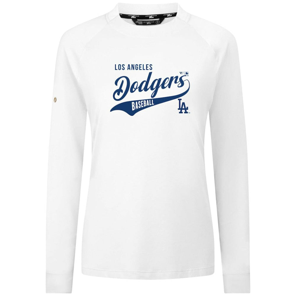 Los Angeles Dodgers Levelwear Women's Slender Glide T-Shirt - White T-shirts