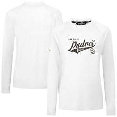 San Diego Padres Levelwear Women's Slender Glide T-Shirt - White T-shirts