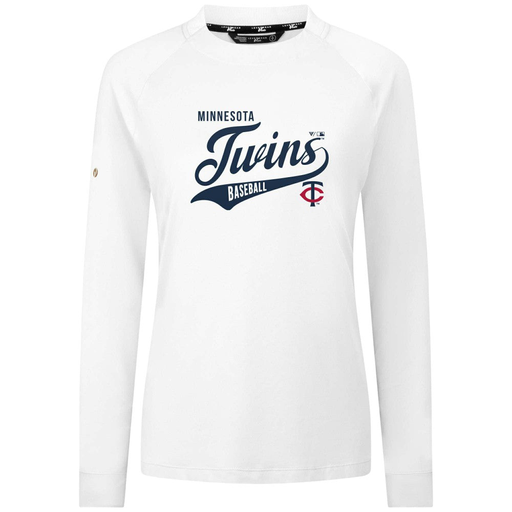 Minnesota Twins Levelwear Women's Slender Glide T-Shirt - White T-shirts