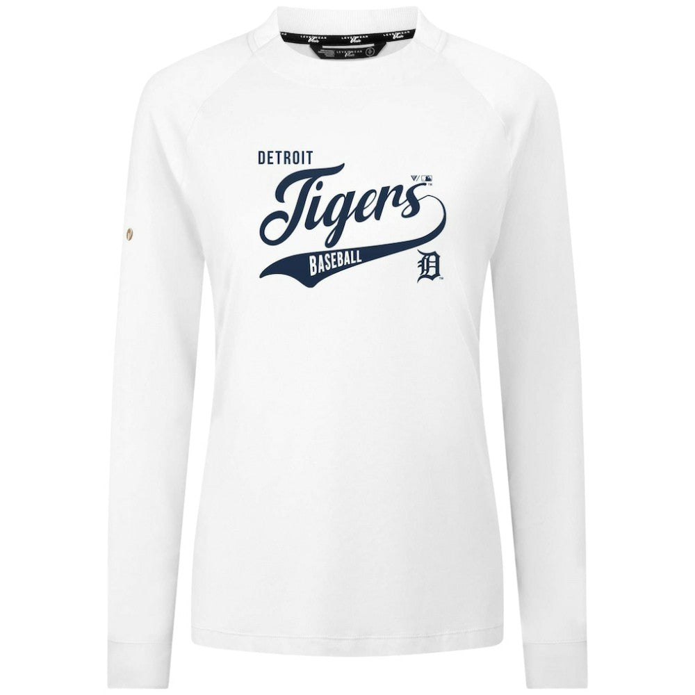 Detroit Tigers Levelwear Women's Slender Glide T-Shirt - White T-shirts