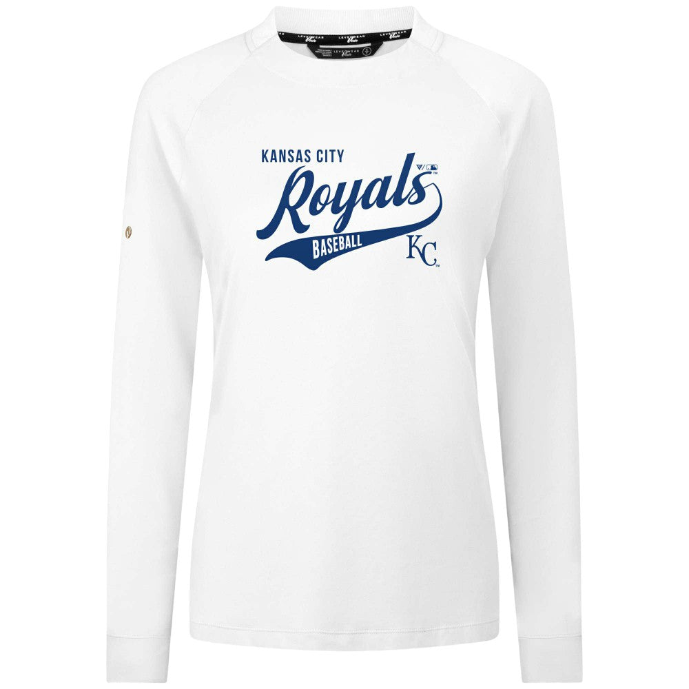 Kansas City Royals Levelwear Women's Slender Glide T-Shirt - White T-shirts
