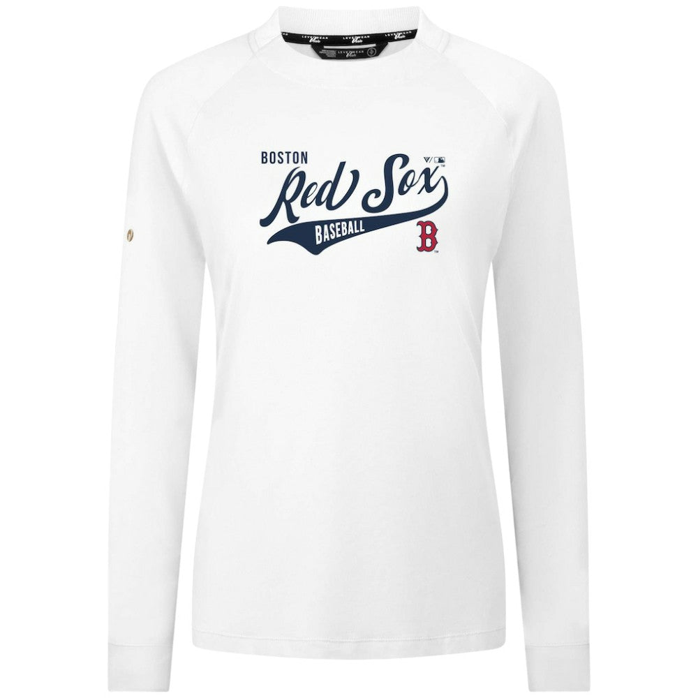 Boston Red Sox Levelwear Women's Slender Glide T-Shirt - White T-shirts