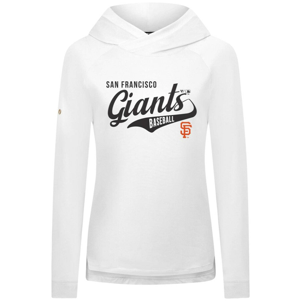 San Francisco Giants Levelwear Women's Slender Glide Raglan Hoodie - White Hoodies
