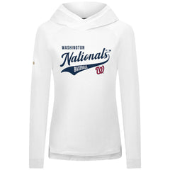 Washington Nationals Levelwear Women's Slender Glide Raglan Hoodie - White Hoodies
