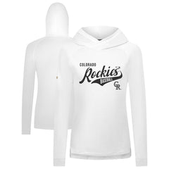 Colorado Rockies Levelwear Women's Slender Glide Raglan Hoodie - White Hoodies