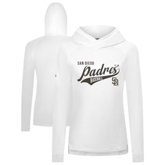 San Diego Padres Levelwear Women's Slender Glide Raglan Hoodie - White Hoodies