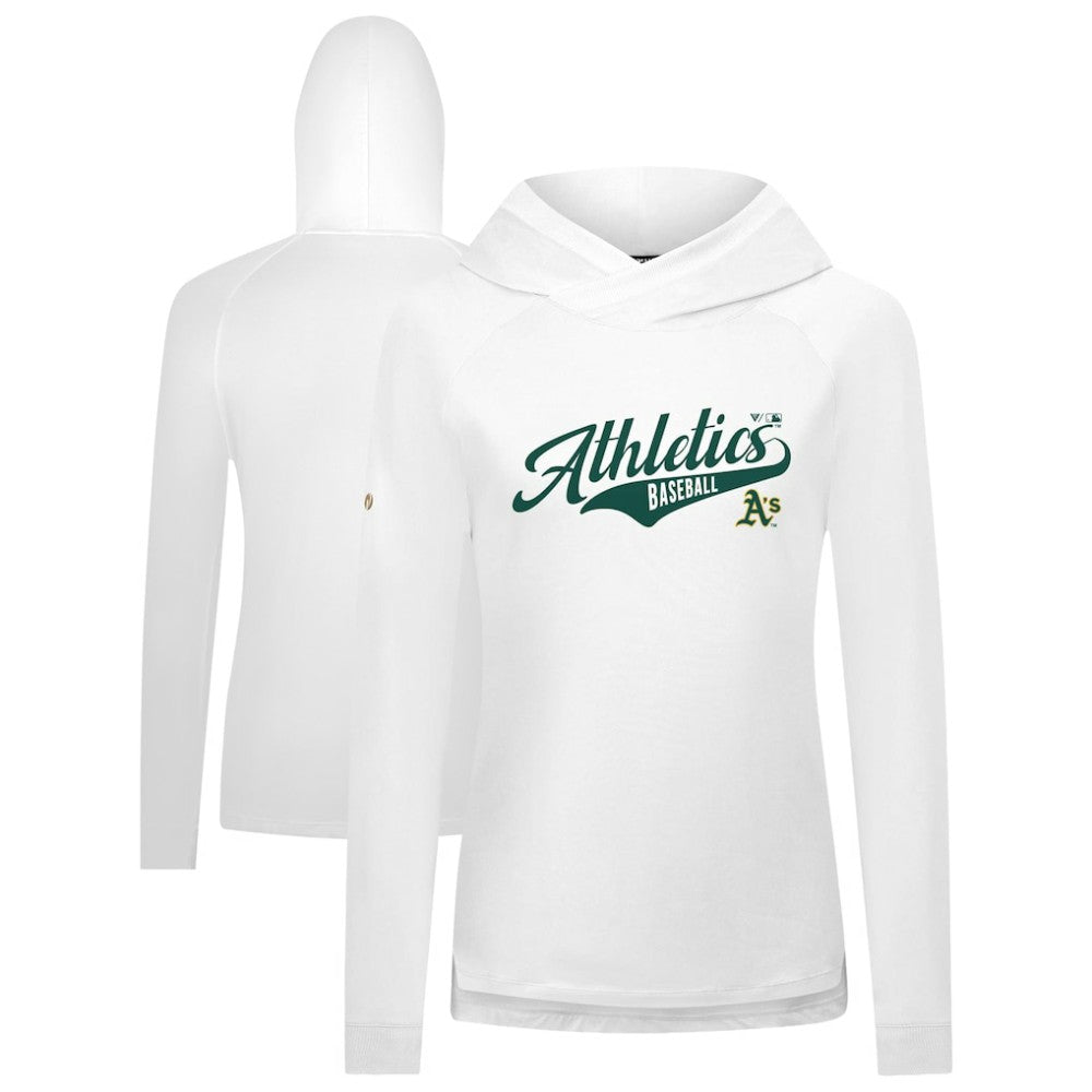 Athletics Levelwear Women's Slender Glide Raglan Hoodie - White Hoodies