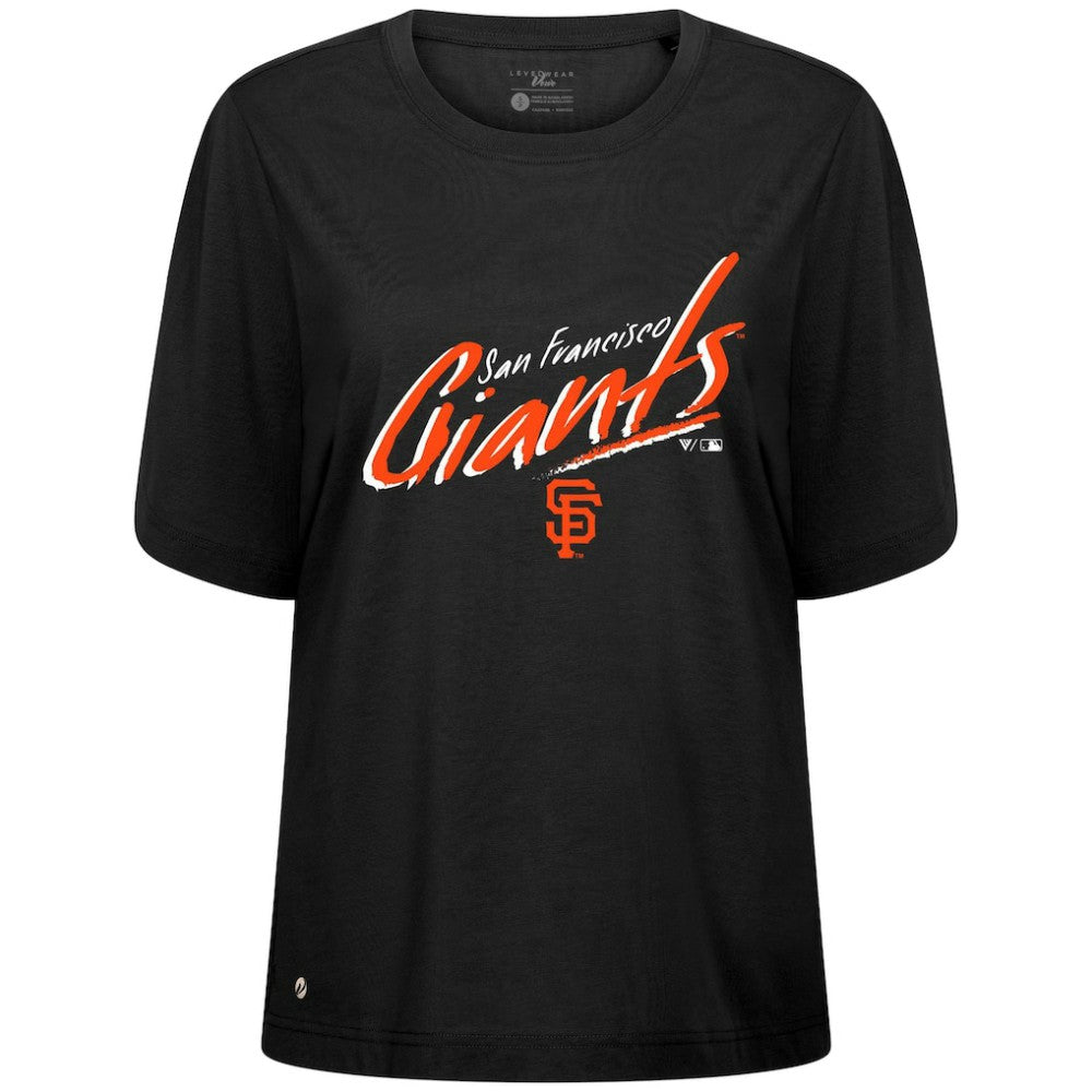 San Francisco Giants Levelwear Women's Bloom Sizzle T-Shirt - Black T-shirts