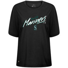 Seattle Mariners Levelwear Women's Bloom Sizzle T-Shirt - Black T-shirts