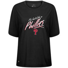 Philadelphia Phillies Levelwear Women's Bloom Sizzle T-Shirt - Black T-shirts
