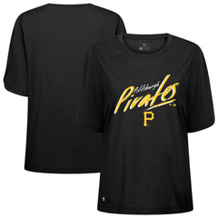 Pittsburgh Pirates Levelwear Women's Bloom Sizzle T-Shirt - Black T-shirts