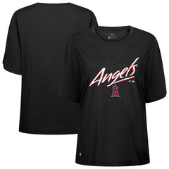 Los Angeles Angels Levelwear Women's Bloom Sizzle T-Shirt - Black T-shirts