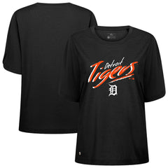 Detroit Tigers Levelwear Women's Bloom Sizzle T-Shirt - Black T-shirts