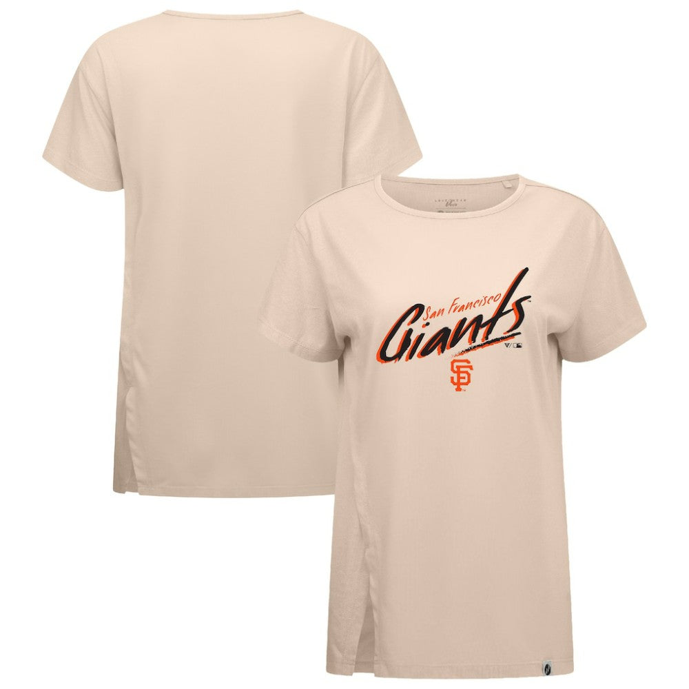 San Francisco Giants Levelwear Women's Influx Sizzle T-Shirt - Khaki T-shirts