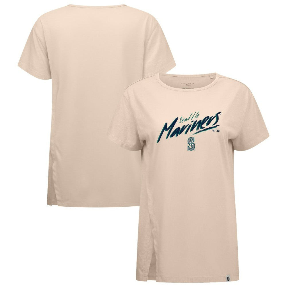 Seattle Mariners Levelwear Women's Influx Sizzle T-Shirt - Khaki T-shirts