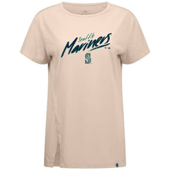 Seattle Mariners Levelwear Women's Influx Sizzle T-Shirt - Khaki T-shirts