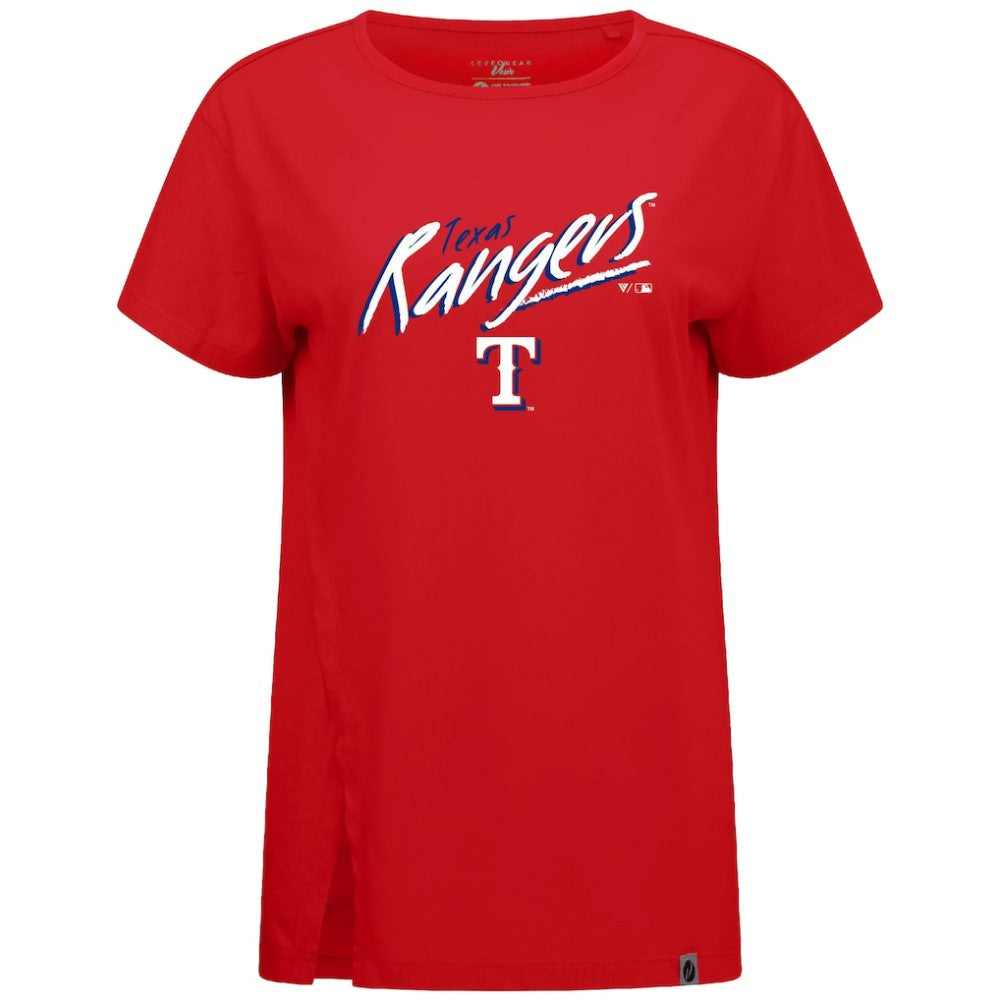 Texas Rangers Levelwear Women's Influx Sizzle T-Shirt - Red T-shirts