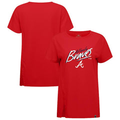 Atlanta Braves Levelwear Women's Influx Sizzle T-Shirt - Red T-shirts