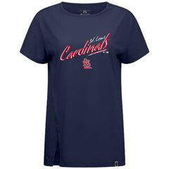 St. Louis Cardinals Levelwear Women's Influx Sizzle T-Shirt - Navy T-shirts