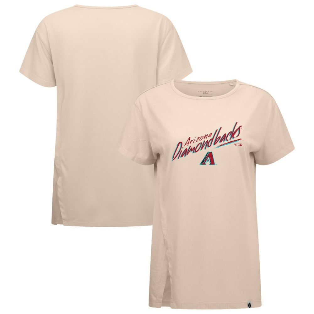 Arizona Diamondbacks Levelwear Women's Influx Sizzle T-Shirt - Khaki T-shirts