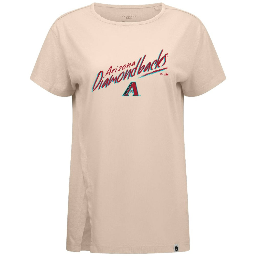Arizona Diamondbacks Levelwear Women's Influx Sizzle T-Shirt - Khaki T-shirts