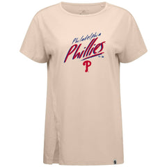 Philadelphia Phillies Levelwear Women's Influx Sizzle T-Shirt - Khaki T-shirts
