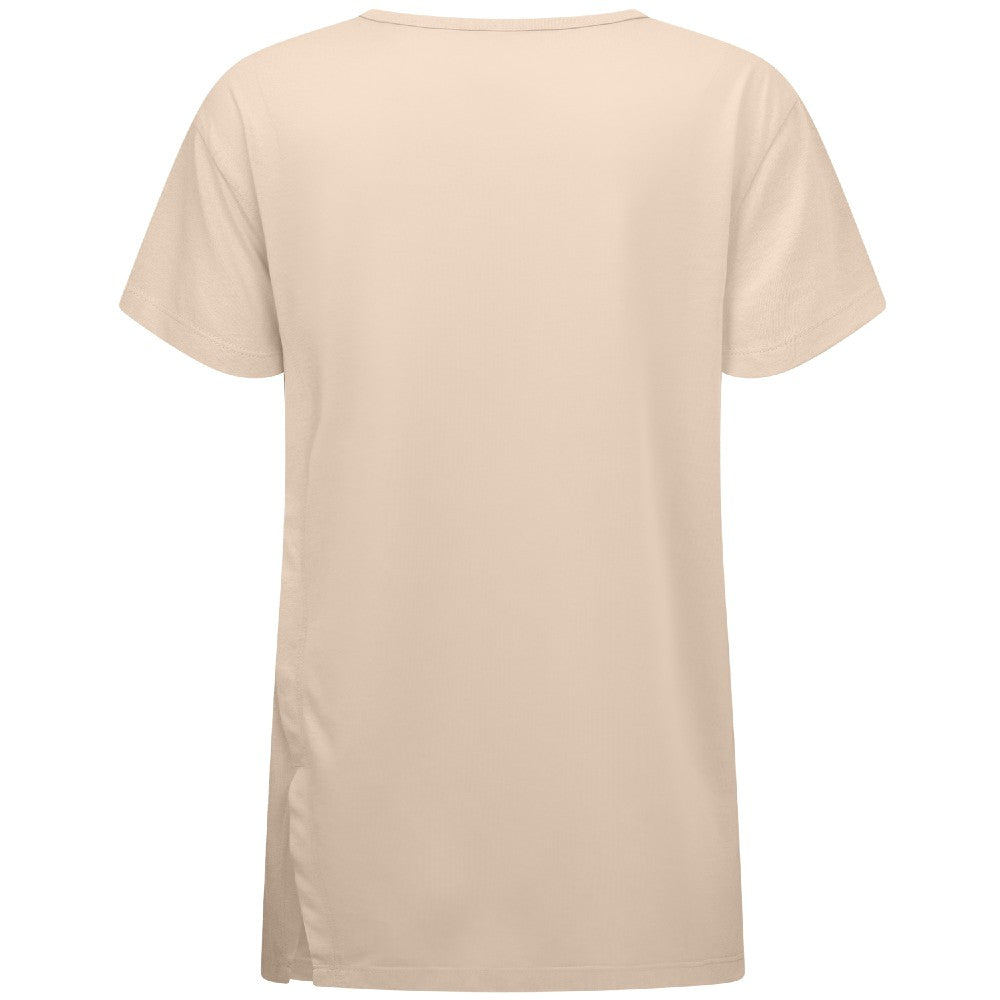 Kansas City Royals Levelwear Women's Influx Sizzle T-Shirt - Khaki T-shirts