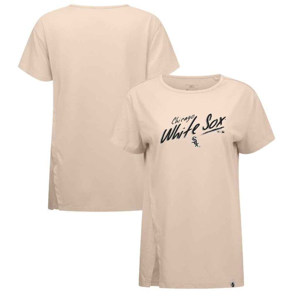 Chicago White Sox Levelwear Women's Influx Sizzle T-Shirt - Khaki T-shirts