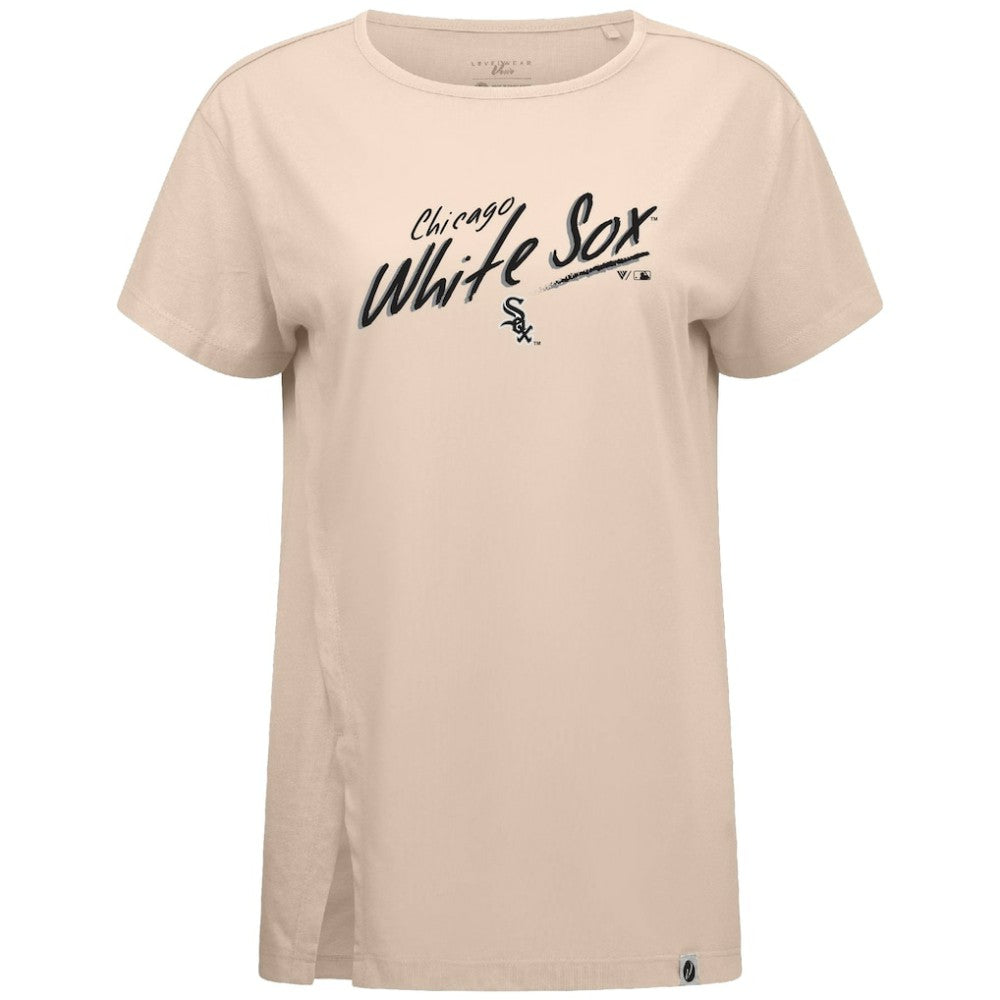 Chicago White Sox Levelwear Women's Influx Sizzle T-Shirt - Khaki T-shirts