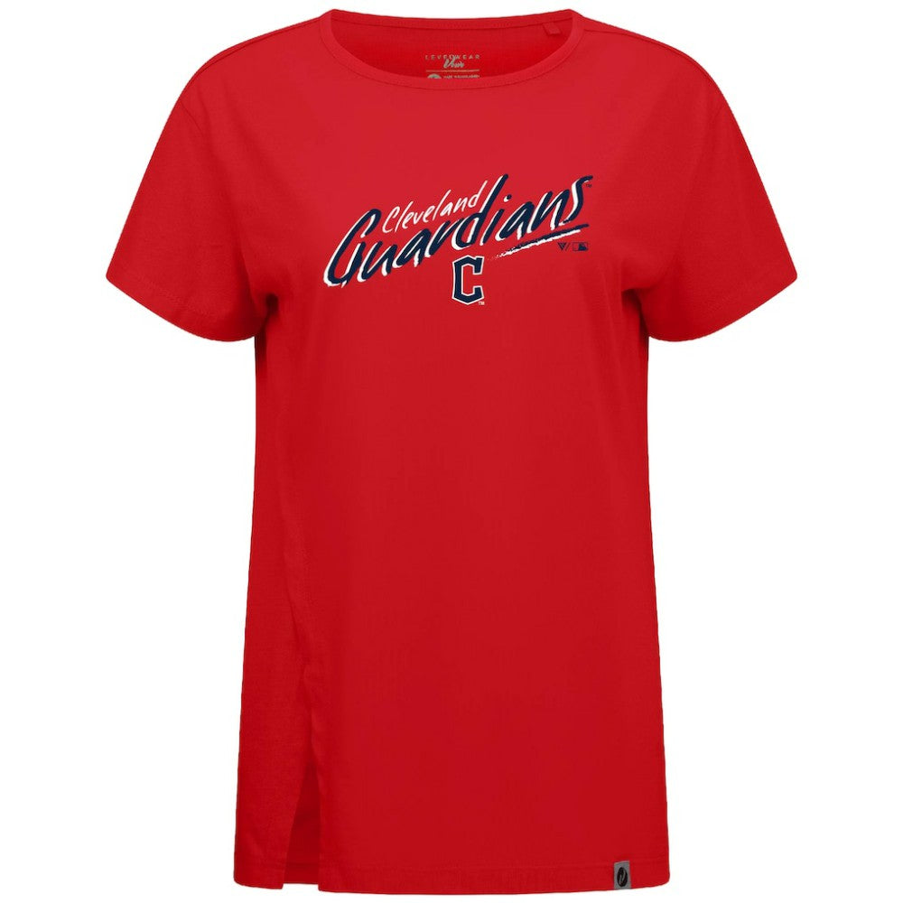 Cleveland Guardians Levelwear Women's Influx Sizzle T-Shirt - Red T-shirts