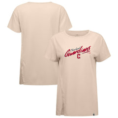 Cleveland Guardians Levelwear Women's Influx Sizzle T-Shirt - Khaki T-shirts