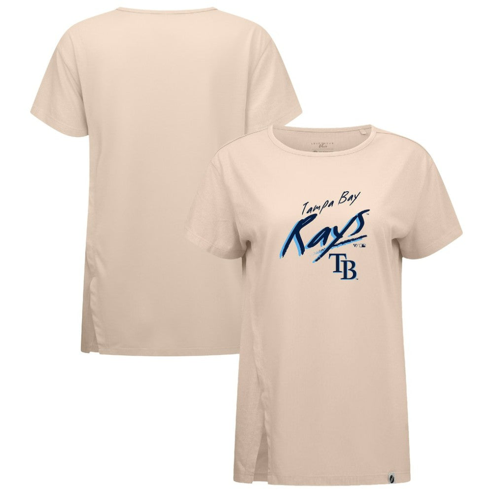 Tampa Bay Rays Levelwear Women's Influx Sizzle T-Shirt - Khaki T-shirts