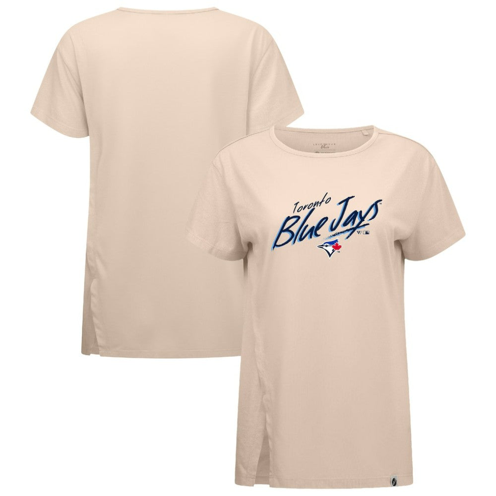 Toronto Blue Jays Levelwear Women's Influx Sizzle T-Shirt - Khaki T-shirts