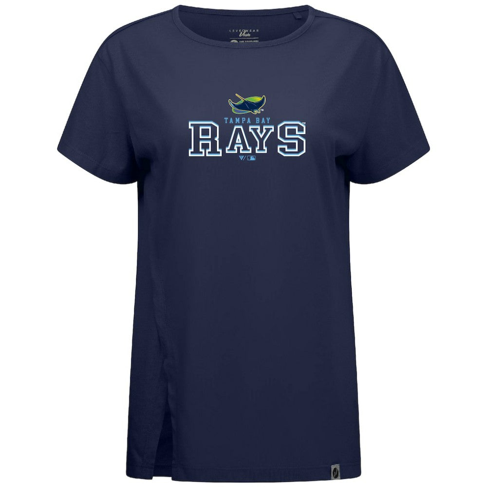Tampa Bay Rays Levelwear Women's Influx Journey T-Shirt - Navy T-shirts