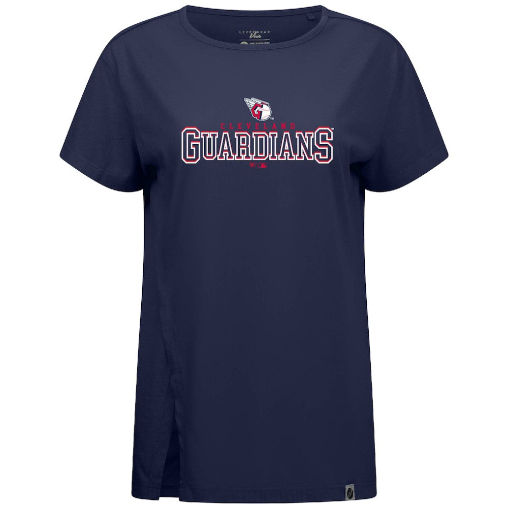 Cleveland Guardians Levelwear Women's Influx Journey T-Shirt - Navy T-shirts