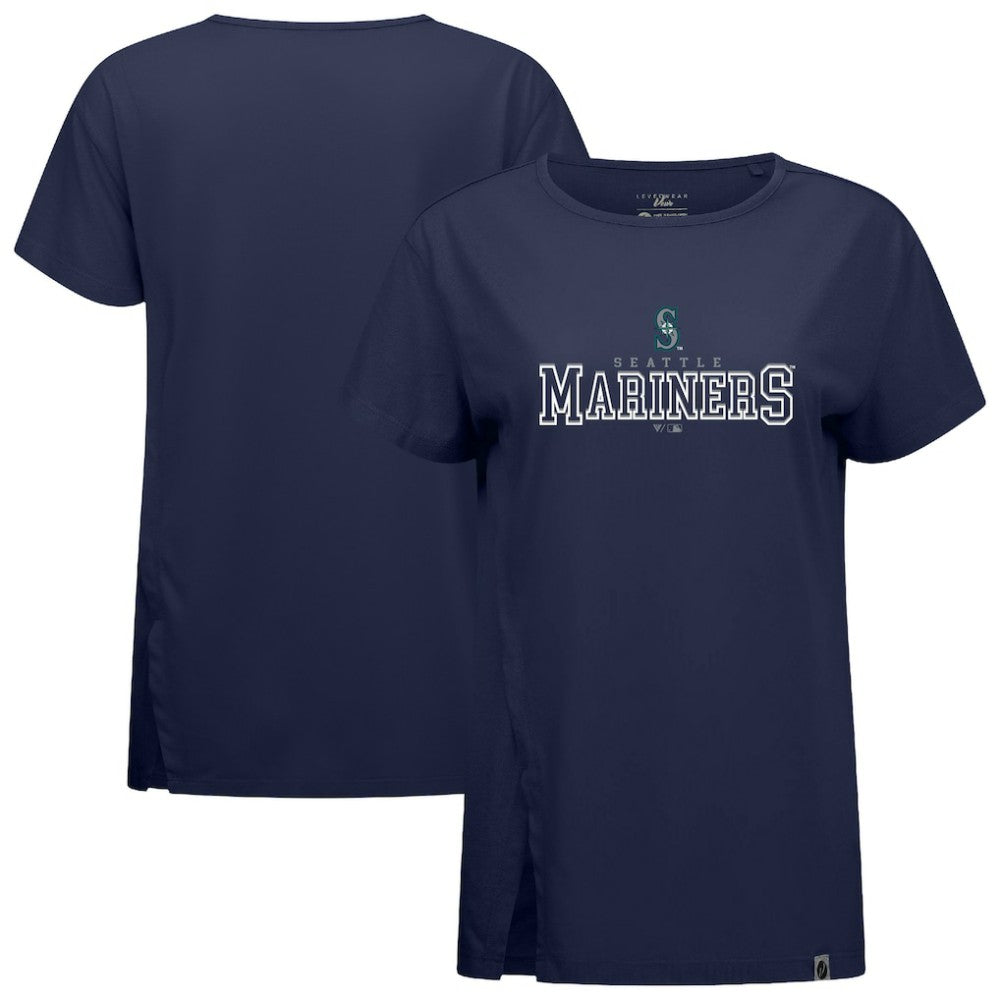 Seattle Mariners Levelwear Women's Influx Journey T-Shirt - Navy T-shirts