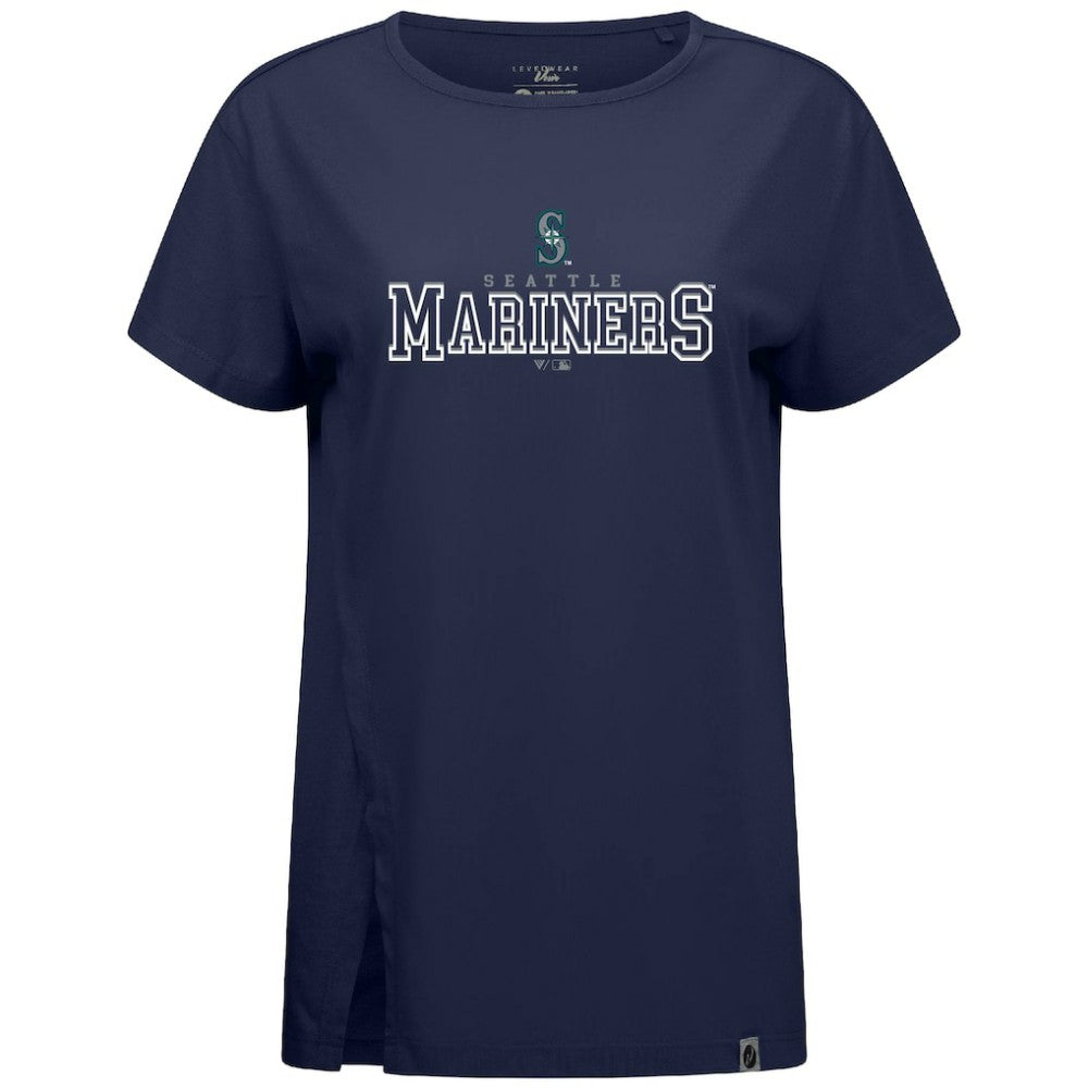 Seattle Mariners Levelwear Women's Influx Journey T-Shirt - Navy T-shirts