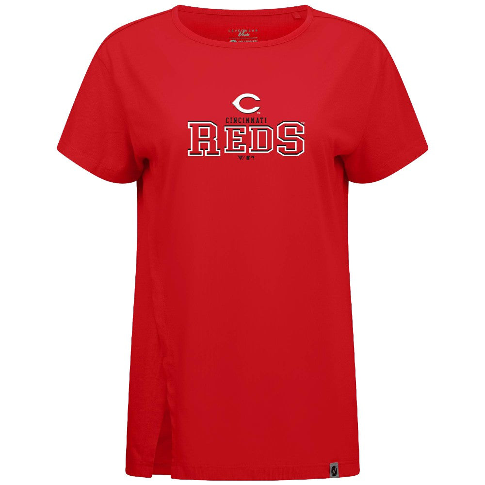 Cincinnati Reds Levelwear Women's Influx Journey T-Shirt - Red T-shirts