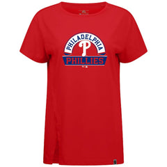 Philadelphia Phillies Levelwear Women's Influx Banner Arch T-Shirt - Red T-shirts