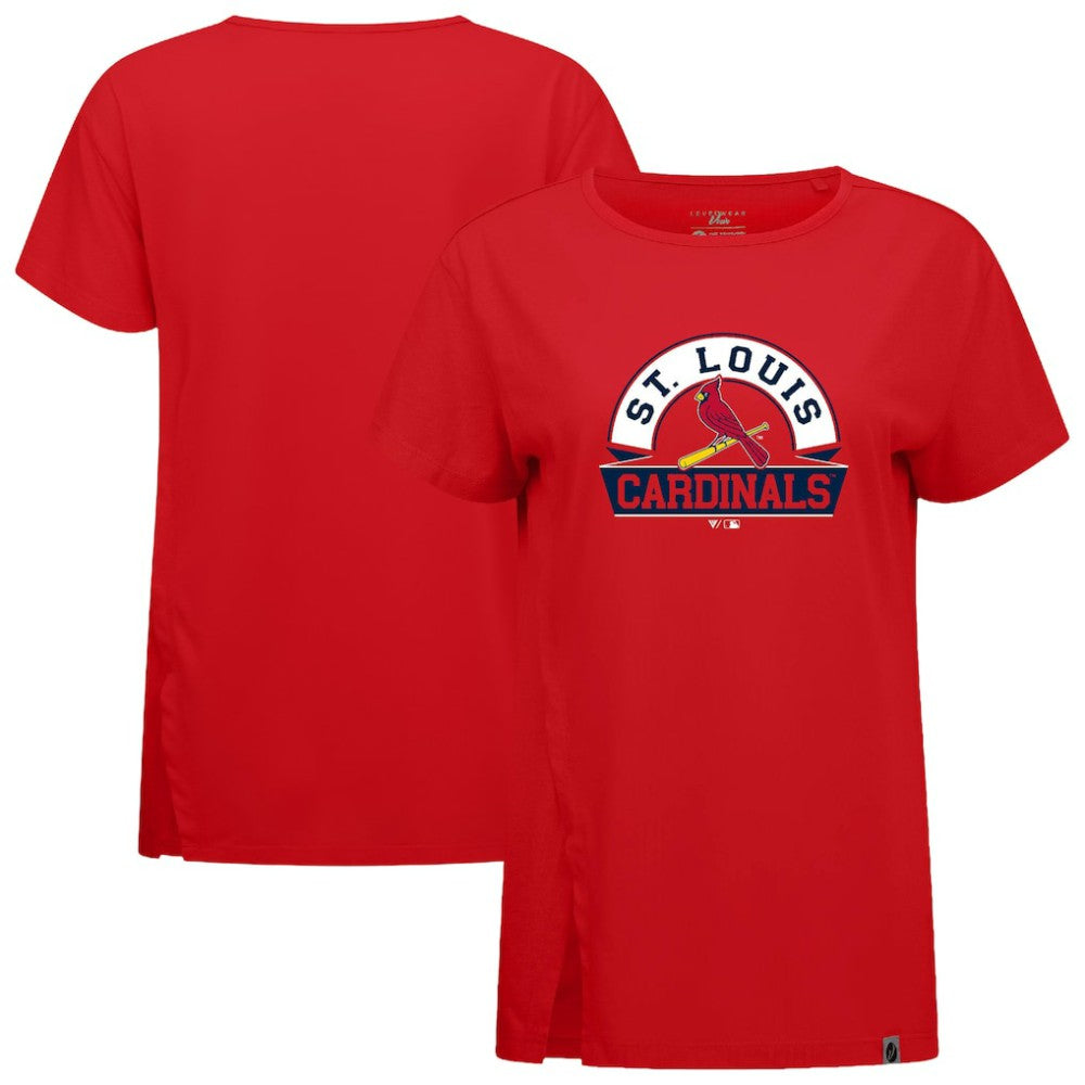 St. Louis Cardinals Levelwear Women's Influx Banner Arch T-Shirt - Red T-shirts