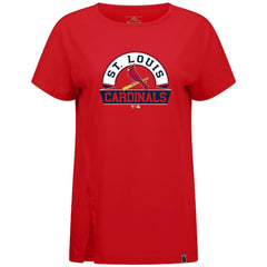 St. Louis Cardinals Levelwear Women's Influx Banner Arch T-Shirt - Red T-shirts