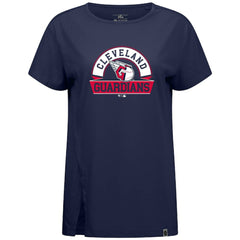 Cleveland Guardians Levelwear Women's Influx Banner Arch T-Shirt - Navy T-shirts