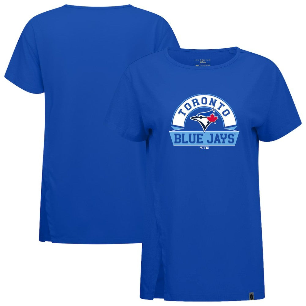 Toronto Blue Jays Levelwear Women's Influx Banner Arch T-Shirt - Royal T-shirts