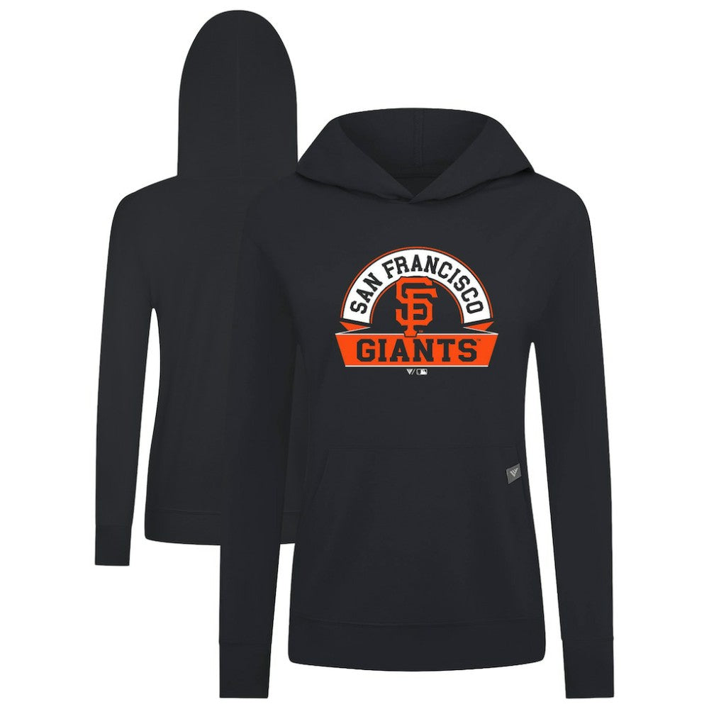 San Francisco Giants Levelwear Women's Relay Banner Arch Long Sleeve T-Shirt Hoodie - Black Hoodies