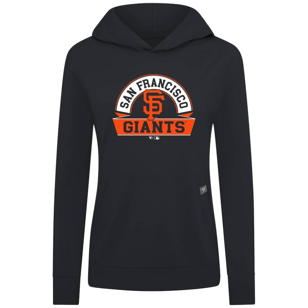 San Francisco Giants Levelwear Women's Relay Banner Arch Long Sleeve T-Shirt Hoodie - Black Hoodies